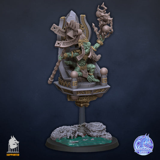 Skink Priest in Palanquin