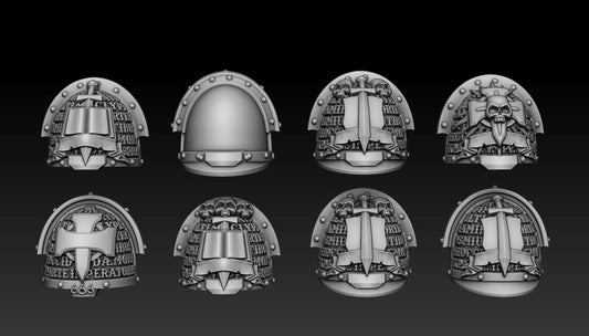Silver Wardens Brotherhood Shoulder Pads