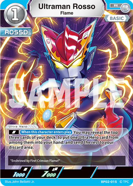 [BP02-015](R) Ultraman Rosso, Flame