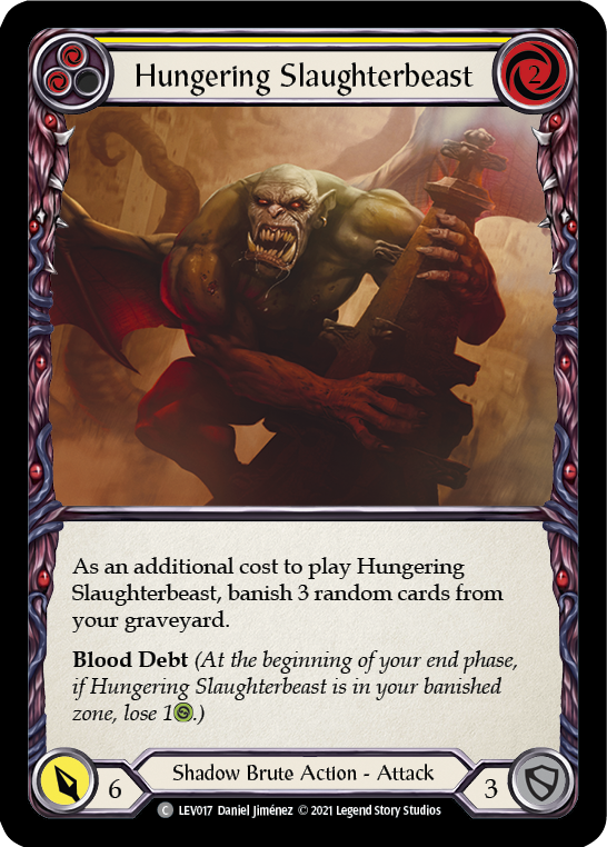 Hungering Slaughterbeast (Yellow) [LEV017] (Monarch Levia Blitz Deck)