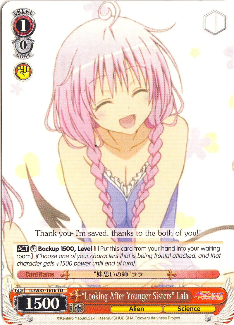 "Looking After Younger Sisters" Lala (TL/W37-TE16 TD) [To Loveru Darkness 2nd]