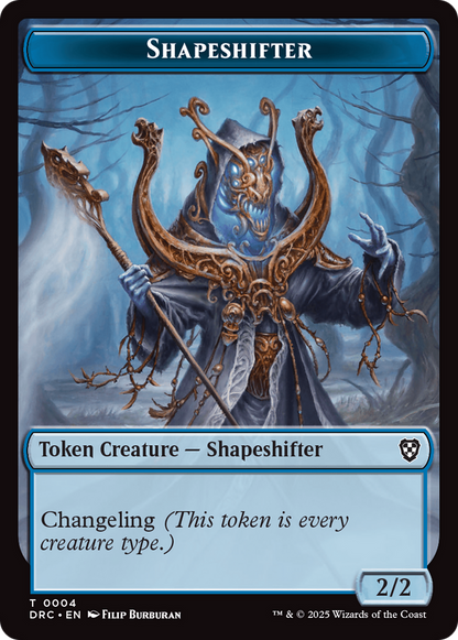 Zombie Army // Shapeshifter Double-Sided Token [Aetherdrift Commander Tokens]