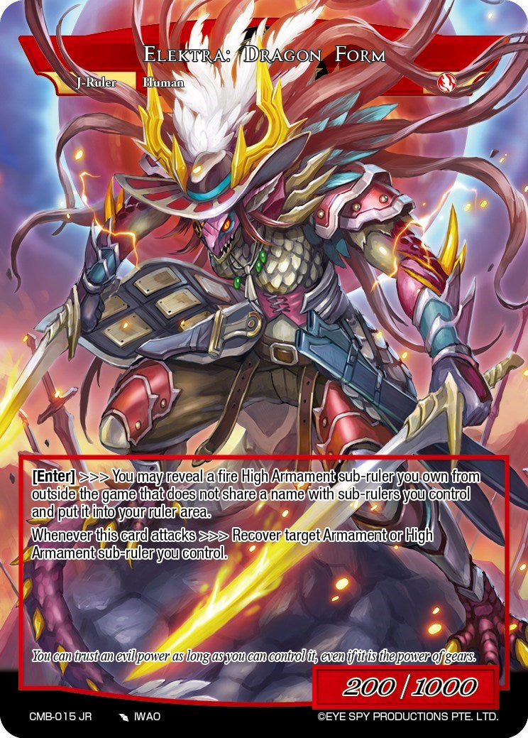 Armament Refinement // Elektra: Dragon Form (CMB-015 JR) [Crimson Moon's Battleground]