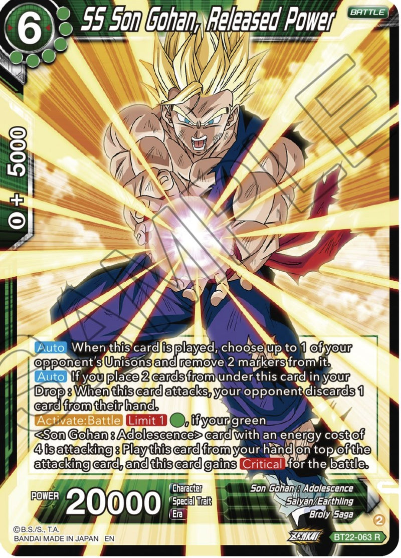 SS Son Gohan, Released Power (BT22-063) [Critical Blow]