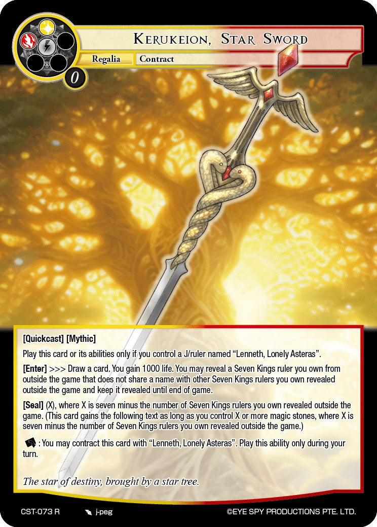 Kerukeion, Star Sword // Lenneth, Guardian of Legacies (CST-073 JR) [Clash of the Star Trees]