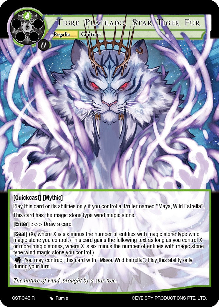 Tigre Plateado, Star Tiger Fur // Maya, Wild Estrella (CST-045 JR) [Clash of the Star Trees]