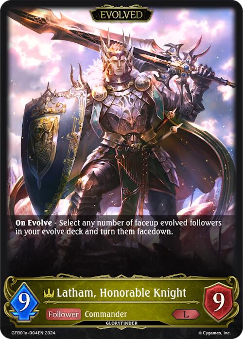 Latham, Honorable Knight (Evolved) (GFB01a-004EN) [Gloryfinder Bundle 01: Guide to Glory]