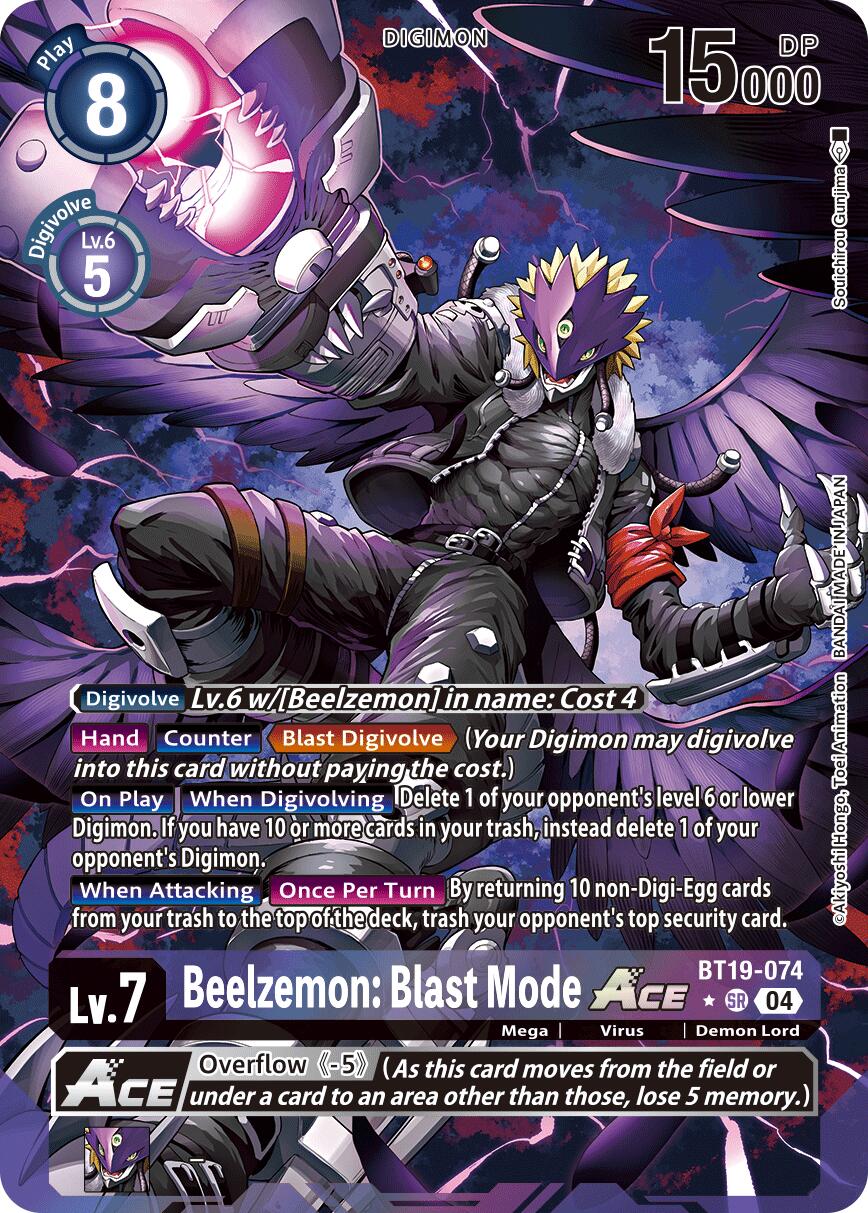 Beelzemon: Blast Mode ACE [BT19-074] (Alternate Art) [Release Special Booster Ver.2.5]