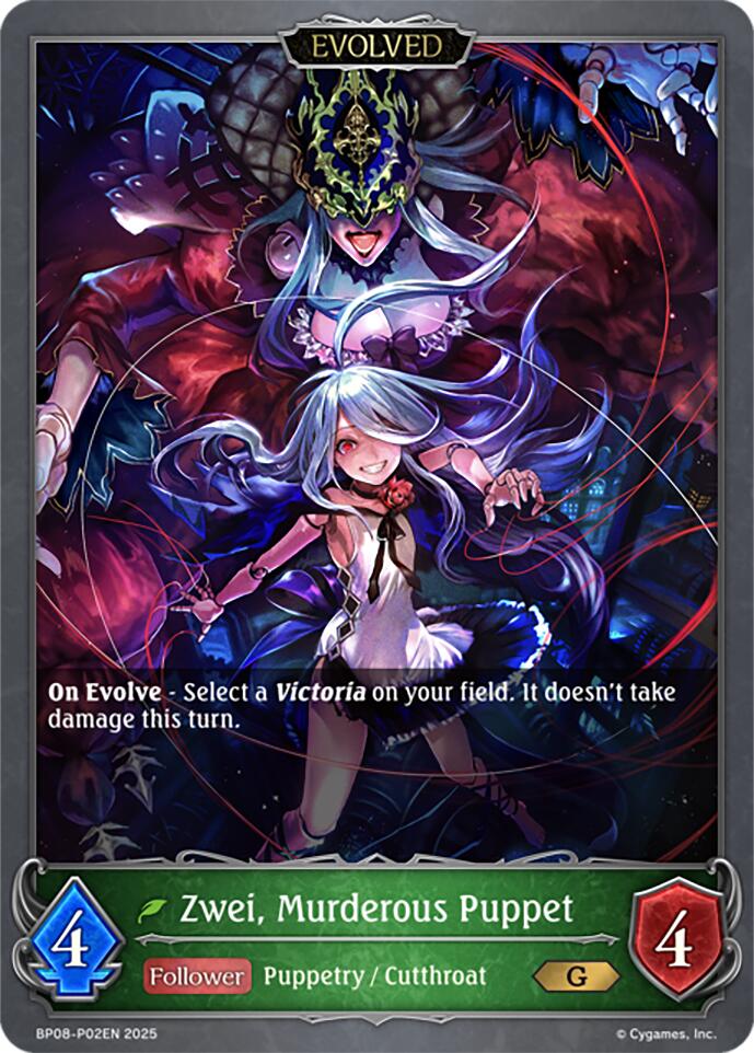 Zwei, Murderous Puppet (Evolved) - P02EN (Foil) (BP08-P02EN) [Alterchaotica]