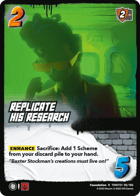 Replicate His Research - TMNT01 98/186
