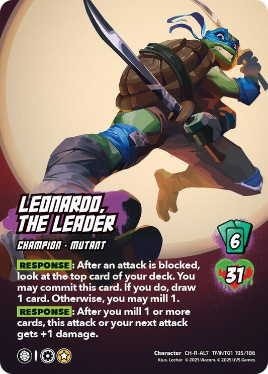 Leonardo, the Leader (Alternate Art) - TMNT01 195/186