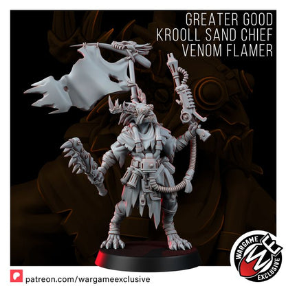 Greater Good Krooll Sand Chief With Venom Flamer