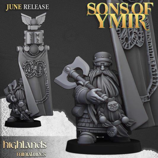 Dwarf Lord with Battle Banner