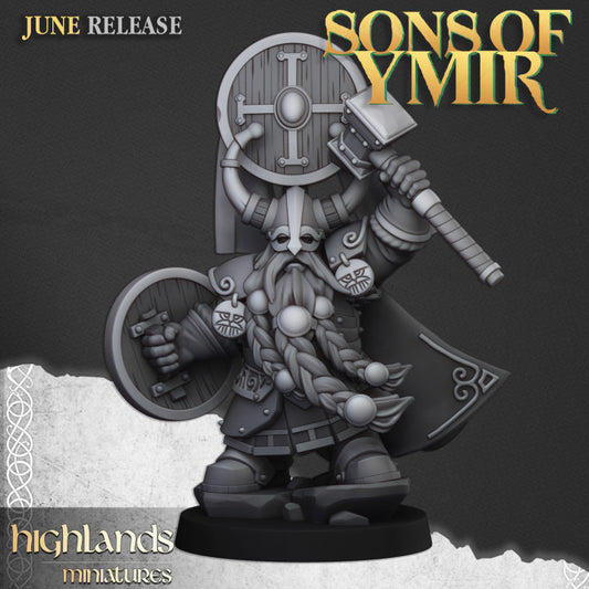 Dwarf Prince with Hammer and Shield