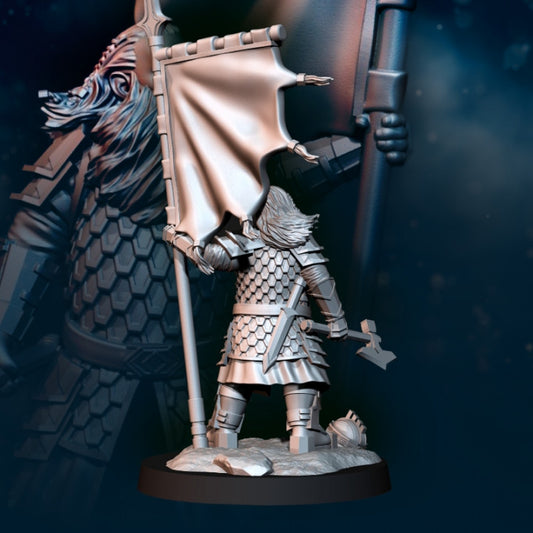 Silver Goat Dwarf Banner