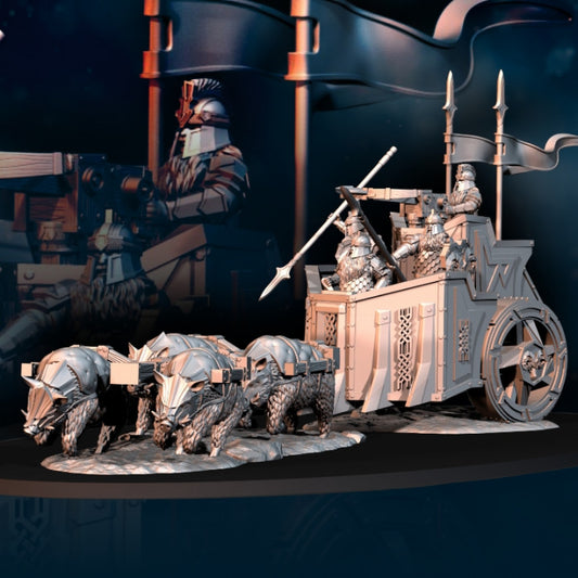 Silver Goat Dwarves Charriot