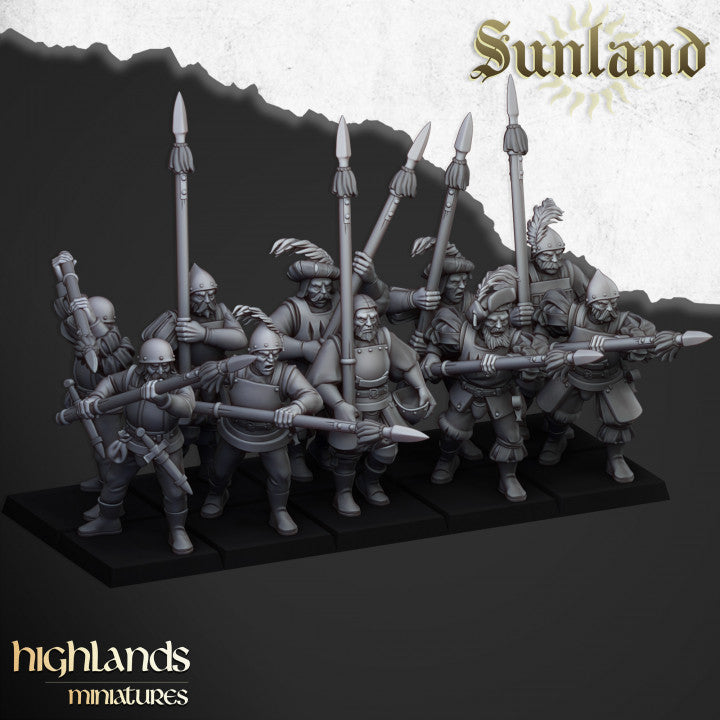 Sunland Troops with Halberds and Spears