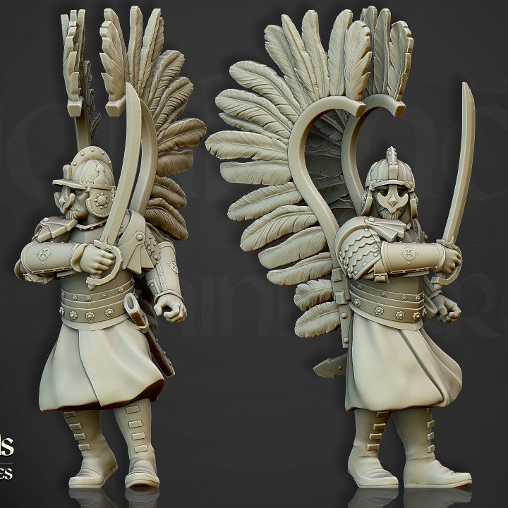Winged Hussars on foot