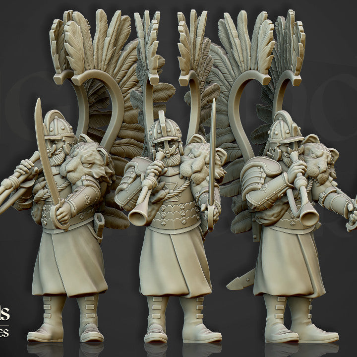 Winged Hussars on foot