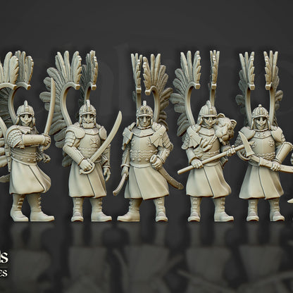 Winged Hussars on foot