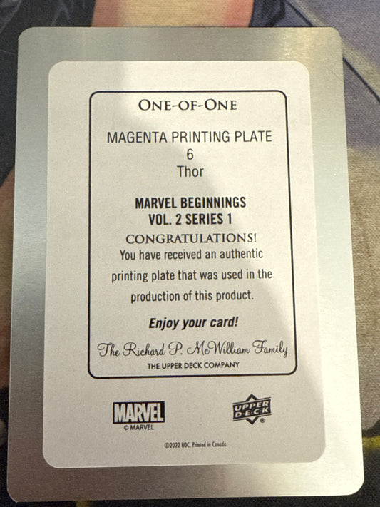 Marvel Beginnings Vol 2 - Printing Plate Magenta - Thor - #6 1/1