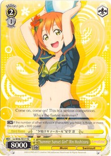 "Summer Sunset Girl" Rin Hoshizora (LL/W36-TE17 TD) [Love Live! School idol festival]