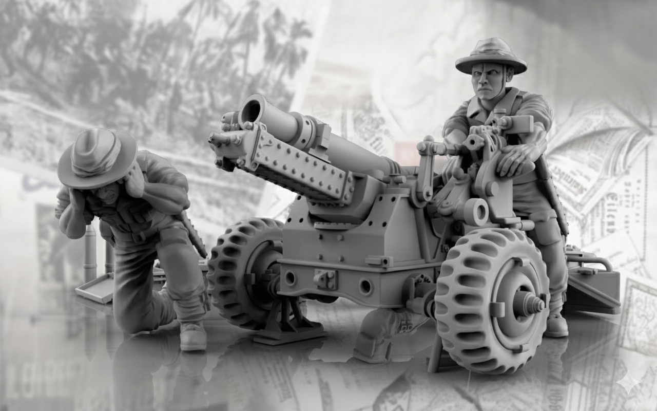 WWII Australian 25 PDR Short Cannon