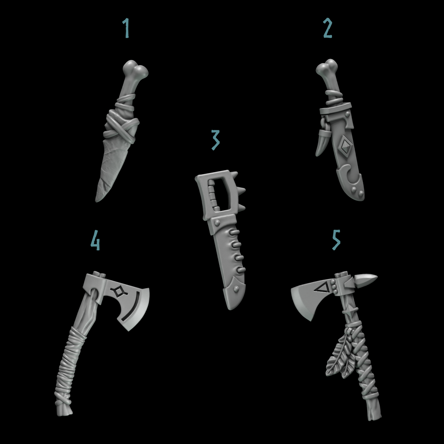 Primal Hounds Belt Weapons