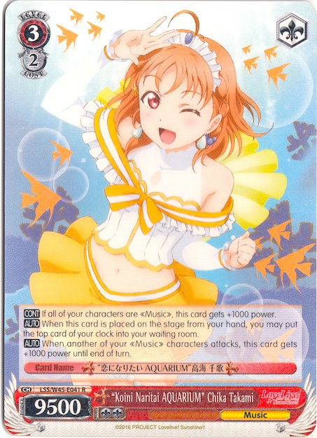 "Koini Naritai AQUARIUM" Chika Takami (LSS/W45-E041 R) [Love Live! Sunshine!!]