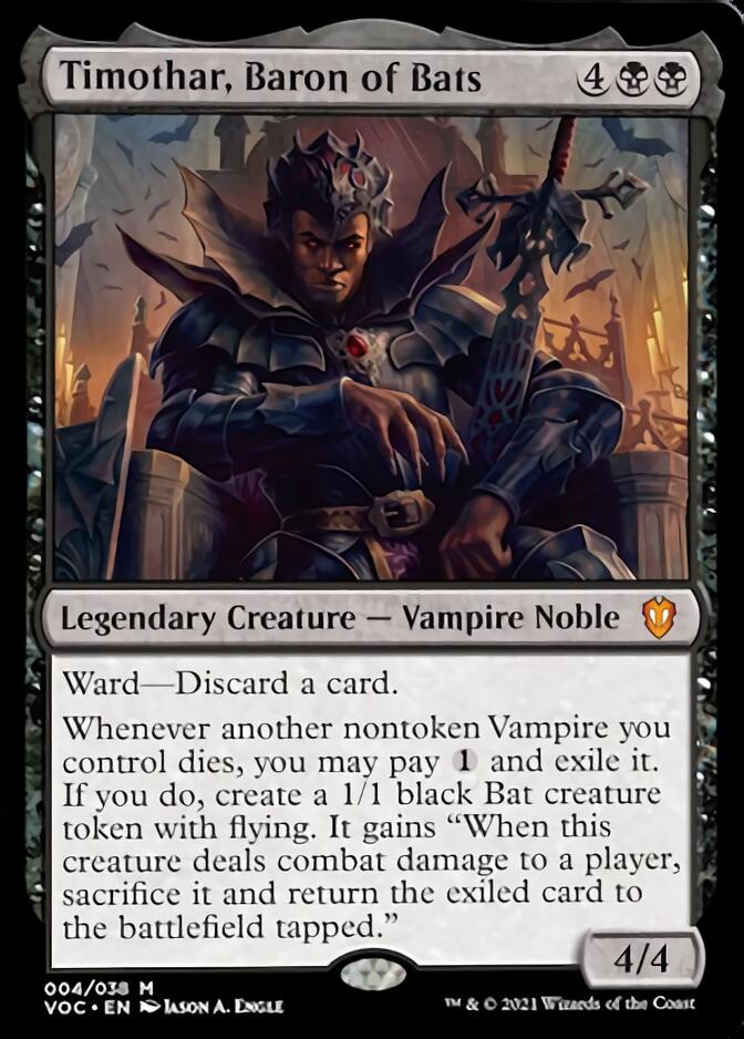 Timothar, Baron of Bats [Innistrad: Crimson Vow Commander]