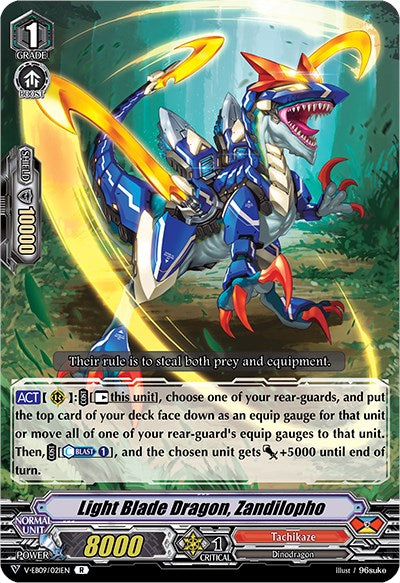 Light Blade Dragon, Zandilopho (V-EB09/021EN) [The Raging Tactics]