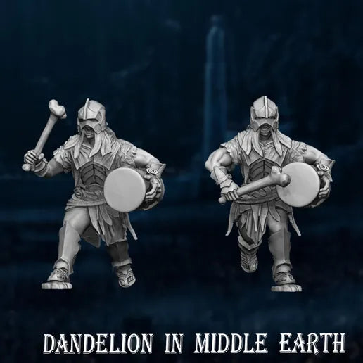 Half Orc Bannerman and Drummer of Forked Fortress