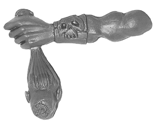Orc and Goblin Tribes Goblin Mob Arm Holding a Head