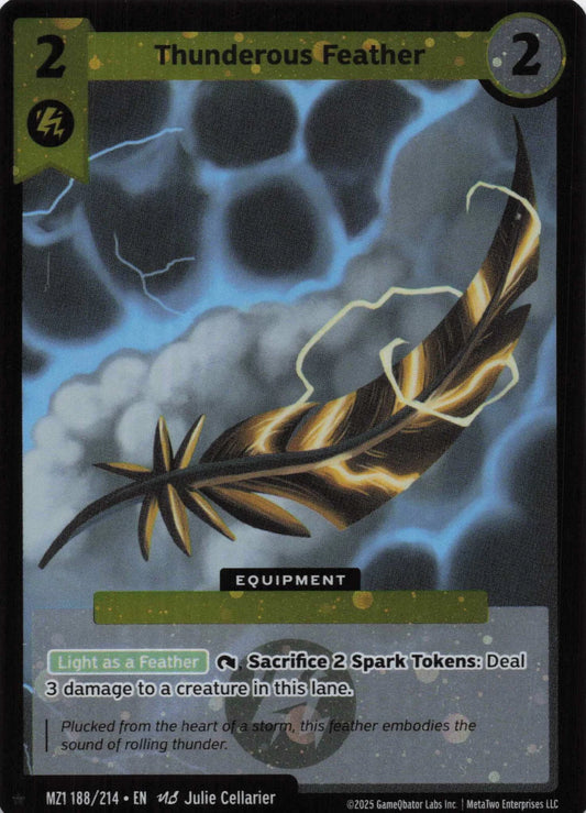 Thunderous Feather - MZ1 188/214 - Base Set
