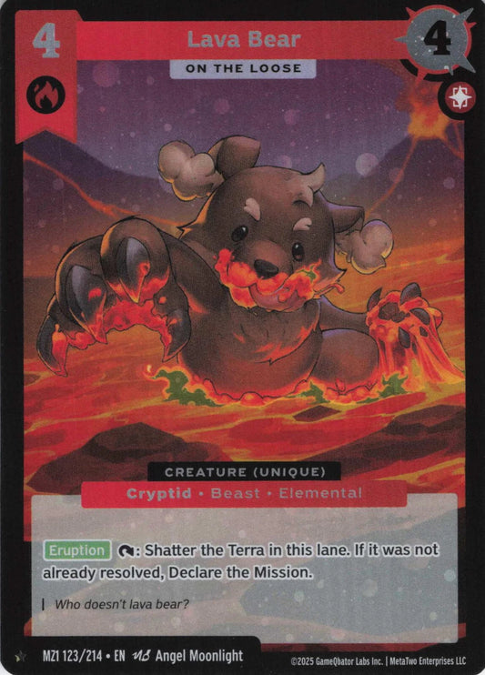 Lava Bear - On the Loose - MZ1 123/214 - Base Set