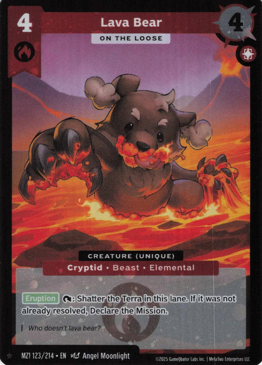 Lava Bear - On the Loose - MZ1 123/214 - Base Set