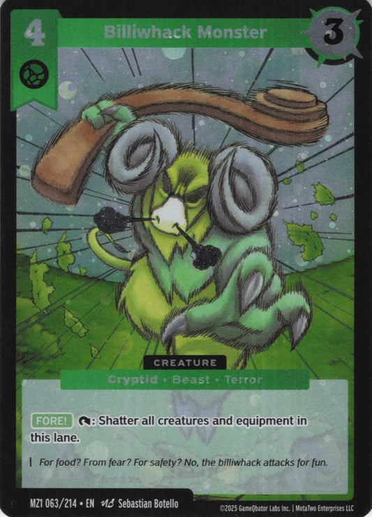 Billiwhack Monster - MZ1 063/214 - Base Set