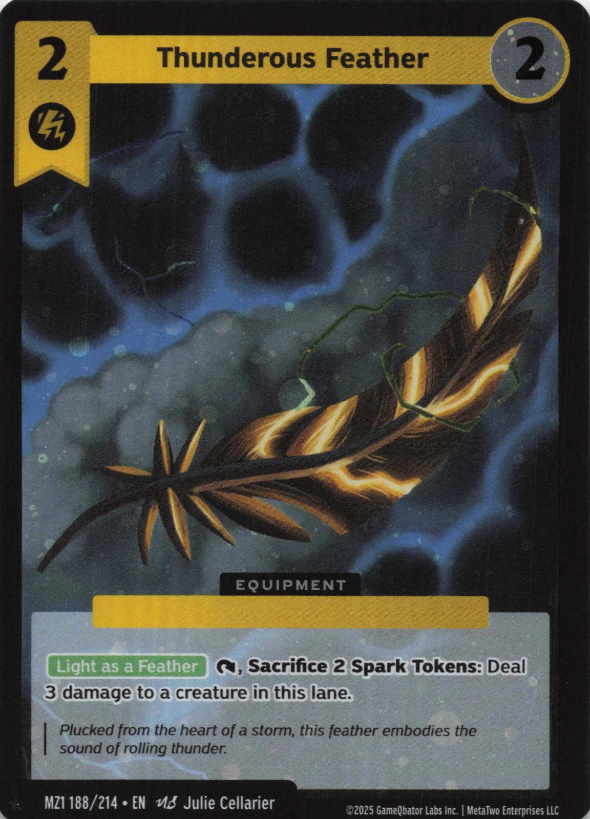 Thunderous Feather - MZ1 188/214 - Base Set